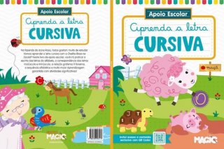 Livro Cartilha Aprenda Letra Cursiva 96Pag - Magic Kids