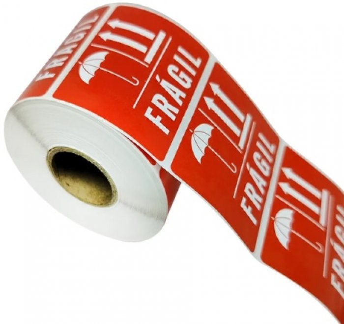 Etiqueta Rolo Couche **fragil** 60X40Mm C/500