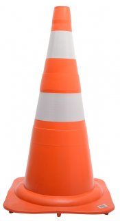 Cone de Sinalizacao Laranja/branco 75Cm