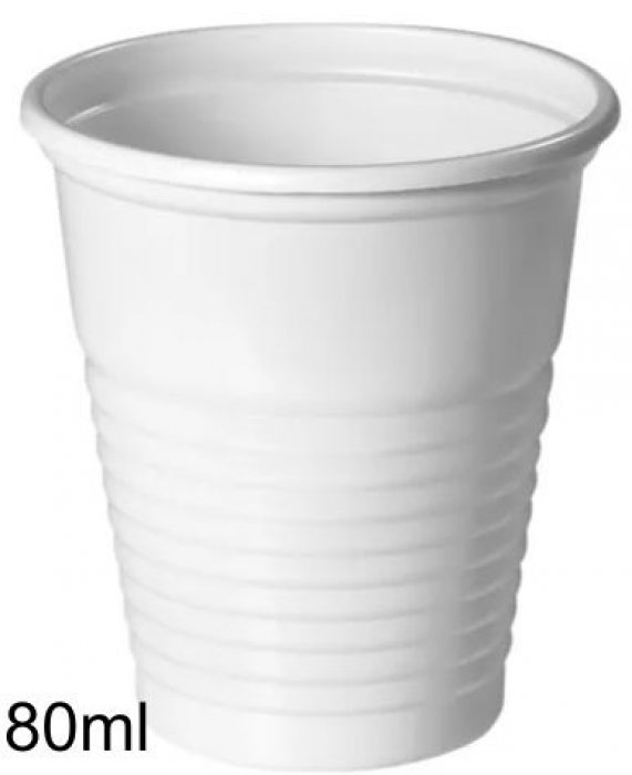 Copo Cafe/Cha 80ML Fonplast Branco PCT/100
