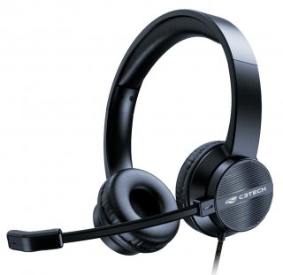 Headset Usb Fone C/microfone Biauricular C3Tech Ph-380Bk