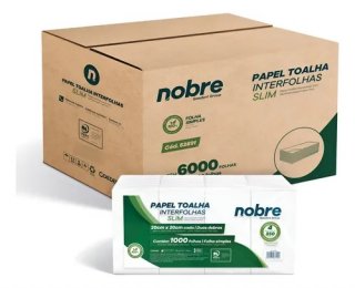 Papel Toalha Interf. *extra Luxo* Nobre Slim 19Gr 20X20 Cx/6000Fls