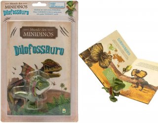 Livro Brinquedo - Mundo dos Minidinos: Dilofossauro