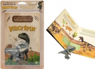 Livro Brinquedo - Mundo dos Minidinos: Velociraptor