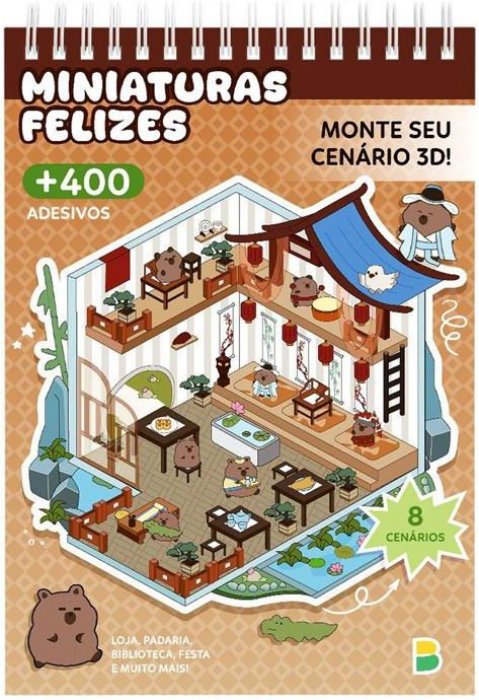 Livro Cenario 3D Adesivos - Pequeno Mundo 3D: Miniaturas Felizes