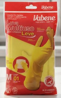 Luva Latex Amarela 7-M Leve Vabene