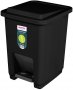 Lixeiro Plastico C/Pedal 07L Preto Sanremo SR2207
