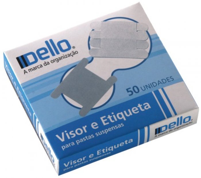 Visor e Etiqueta Pasta Suspensa C/50 Dello 0121.e