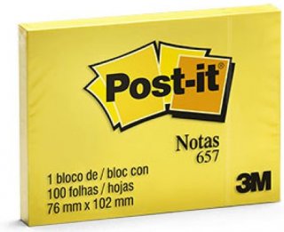 Post-It **3M 657** 76X102  Amarelo  100FLS