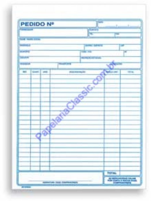 Bloco Pedido Tilibra Medio com Copia 24X3 1/18