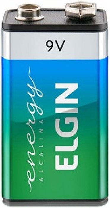 Pilha/Bateria 9 Volts Elgin 82158 Alkalina