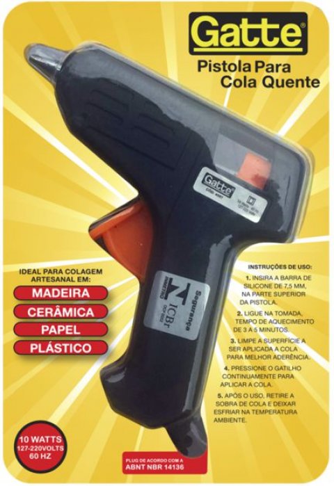 Pistola Cola Quente Pequena Gatte/make+  10W   4007
