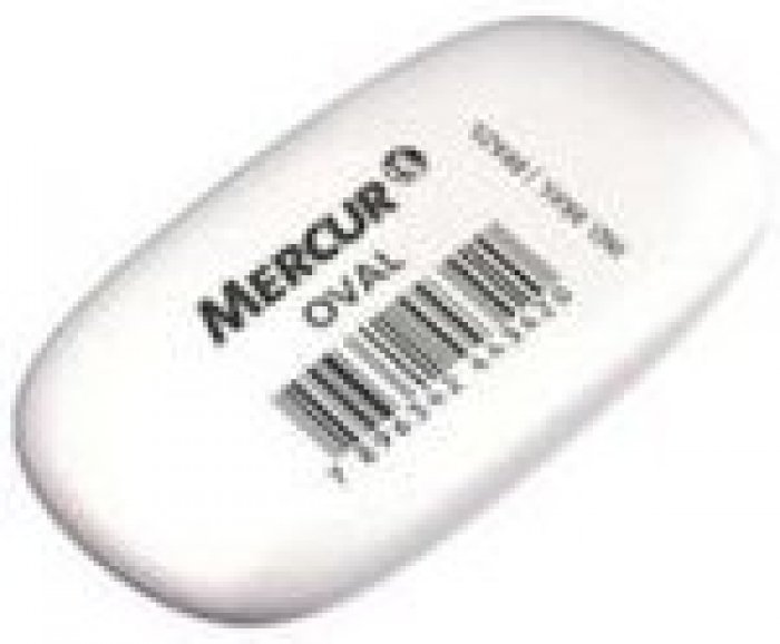 Borracha Mercur Oval Branca