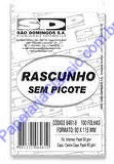 Bloco Rascunho Pequeno 10057 S/pauta 80X115 50F Sd