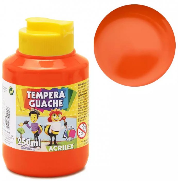 Guache *Acrilex 250GRS Laranja Ref.517