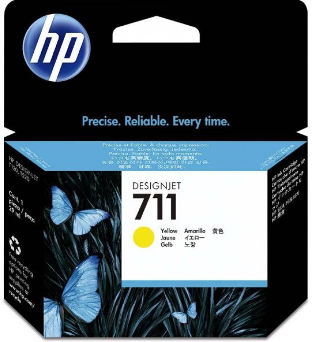 Cartucho HP 711 CZ132AB Amarelo Original 29ML