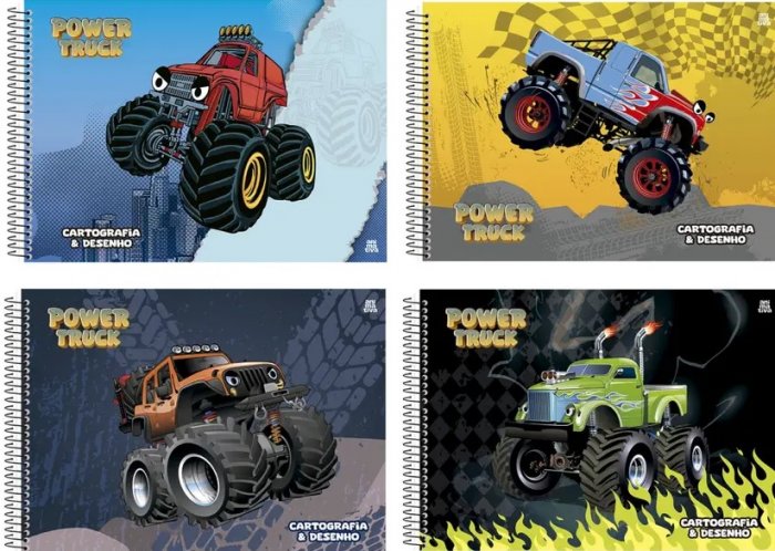 Caderno Desenho CD 60F Power Truck Animativa 10957